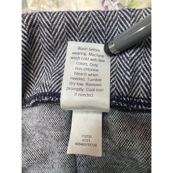 Croft & Barrow Womens Plus Herringbone Pants 2X Polyester Blend Elastic Waist - Picture 4 of 5